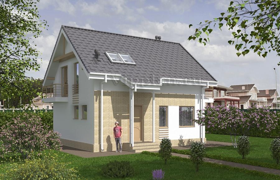 Проект одноэтажного дома с погребом и мансардой